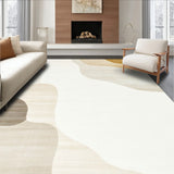 Cream Abstract Area Design(Beige)