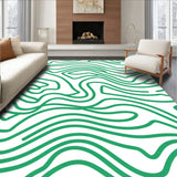 Abstract Rippled Wave Motif Modern Design(Green)