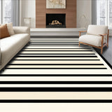Elegant Striped in Black and Beige for Front Porch Charm(Black)