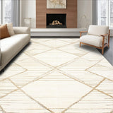 Desert Serenity Beige Area Subtle Boho Geometric Cream(Beige)