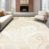 Contemporary Area with Artistic Swirls and Vintage Elegance(Beige)