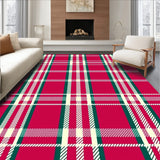 Classic Tartan Plaid with Interlocking Festive Stripes(Red)