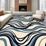 Abstract Wave Ripple with Contemporary Flowing Lines(Ivory)