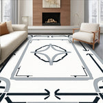 Modern Interlocking Lattice with Abstract Art Flourish (Black) - ODIKA