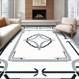 Modern Interlocking Lattice with Abstract Art Flourish (Black) - ODIKA