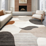Earthy Harmony Area Serene Beige & Brown Hall Runner(Beige)