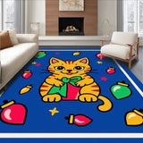 Merry Trapped Feline Quirky Yuletide Decorative Statement(Blue)