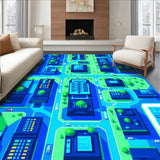 Urban Vivid Colorful Landscape(Blue)