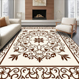 Floral Vine Design with Interlocking Botanical (Brown)