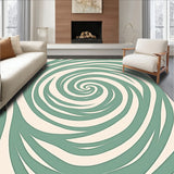 Abstract Swirl Vortex Design with Flowing Spiral Wave(Ivory)