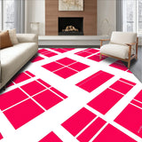 Traditional Buffalo Check with Strong Contrasting Grid and Symmetrical Layout(Pink)