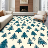 Evergreen Tannenbaum Holiday Floor Accent With Decorative Motif(Ivory)