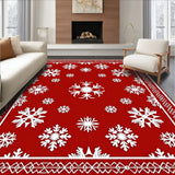 Nordic Celebration Frosty Embellished Welcome Surface(Red)