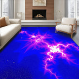 Cosmic Nebula Swirl Decorative Floor Covering (Blue)