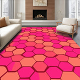 Honeycomb Hexagon Mosaic with Gradient Transitions(Pink)