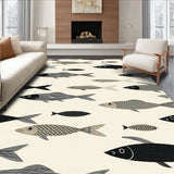 Coastal Fish Area Ocean Breeze Design(Beige)