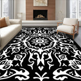 Abstract Floral Filigree with Brushstroke Boho Details(Black)