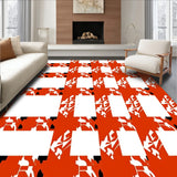 Autumn Harvest Plaid Welcome with Seasonal(Red)