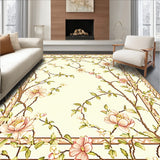 Area Runner with Beige Garden Floral(Ivory)