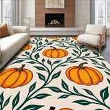 Harvest Festival Pumpkin Vine Distressed Anti Slip Design(Orange)