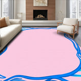 Nautical Inspired Curved Border Accent Featuring Bottom (Pink)