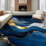 Vibrant Abstract Wave Motif(Blue)