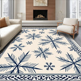 Nordic Greeting Entrance Wintry Scene Porch Accessory(Blue)