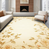 Graceful Botanical Motif with Subtle Beige Tones(Beige)