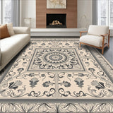 Boho Medallion Non Slip Farmhouse (Beige)