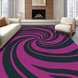 Swirling Vortex Contemporary Accent Flowing Design (Purple)