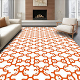Autumn Honeycomb Lattice Decorative Entrance Welcoming Floor(Orange)