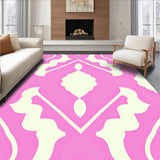Abstract Medallion Featuring Modern Interlocking(Pink)