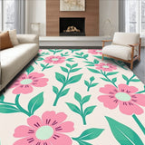 Floral Canopy Design with Airy Blossoms and Stylized Leafy Accents(Pink)