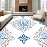 Elegant Floral Medallion with Delicate Vine Embellishments (White) - ODIKA