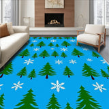 Festive Pine with Snowflake Accents Semi Moon(Blue)