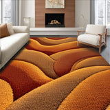 Ultra Soft Area Rug, Non Slip, Stain Resistant, Washable Area Rugs for Living Room, Bedroom, Brown Abstract Circle Design Entryway Stain-Resistant Carpet(Brown)