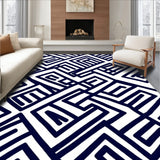 Interlocking Contemporary Abstract Design (Blue)