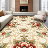 Ultra Soft Area Rug, Non Slip, Stain Resistant, Washable Area Rugs for Living Room, Bedroom, Beige Distressed Carpet for Bedroom Minimal Aesthetic(Beige)