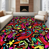 Tropical Reptile Mosaic with Exotic Fish and Motifs(Red)