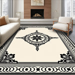 Classic Ornamental Medallion with Floral Interlocking (Black) - ODIKA