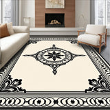 Classic Ornamental Medallion with Floral Interlocking (Black) - ODIKA