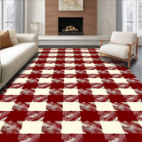 Buffalo Check Winter Holiday Decorative Festive Checkered(Red)
