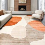 Radiant Boho Hallway Colorful Abstract with Orange Accents(Beige)
