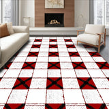Farmhouse Gingham Grid with(Red)
