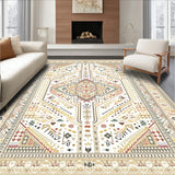 Elegant Non Slip Area with Boho Inspired Geometric(Beige)