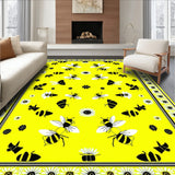 Elegant Yellow and Black Floral(Yellow)