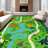 Playful T Rex and Triceratops Theme(Green)