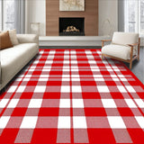 Checkered Plaid with Classic Holiday Design(Red)