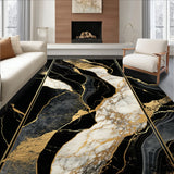 Striking Metallic Marble Impression(Black)