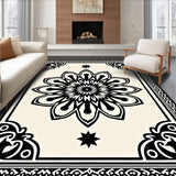 Starburst Design with Fretwork Border Details(Black)